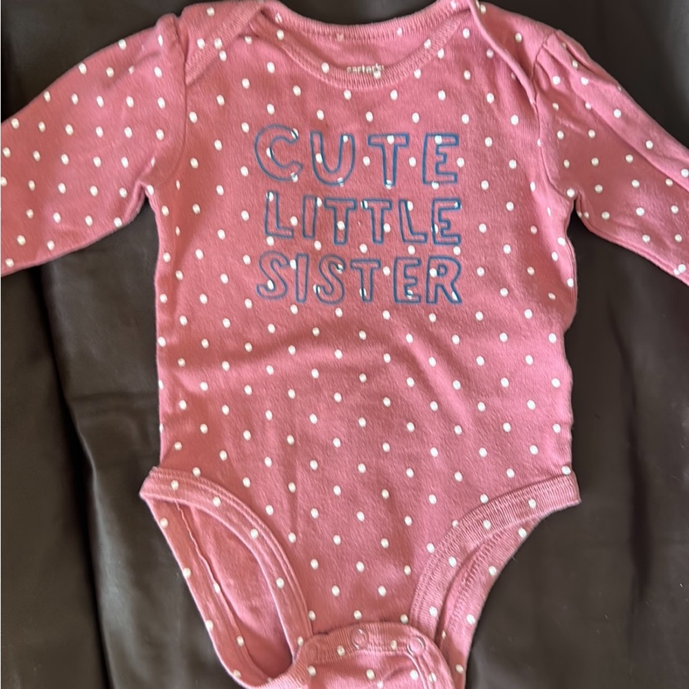 Cute Little Sister 6M Onesies Bodysuit